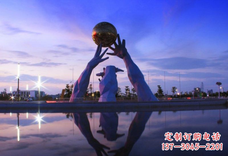 金华不锈钢城市的地球雕塑