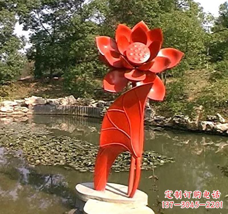 金华不锈钢荷花雕塑激发城市艺术灵感