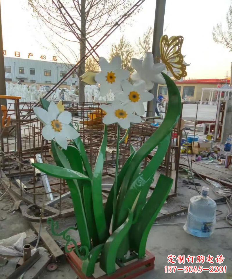 金华不锈钢之美——紫荆花雕塑