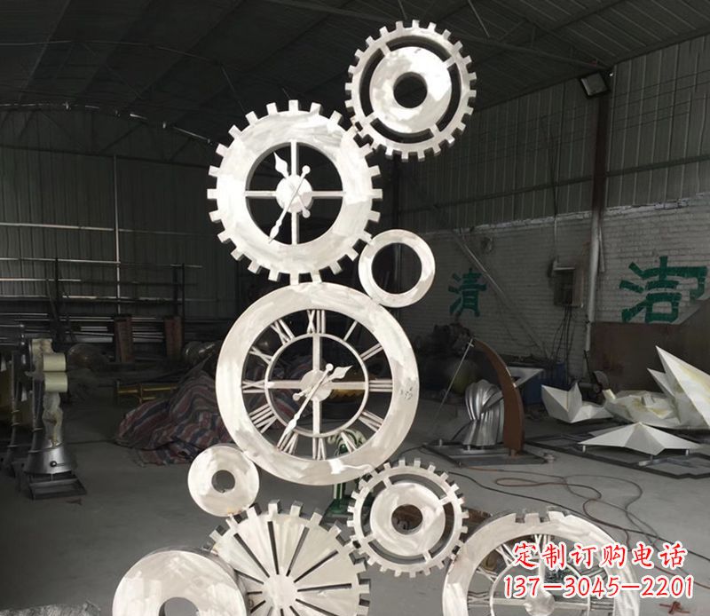 金华不锈钢齿轮雕塑艺术与科技的完美结合