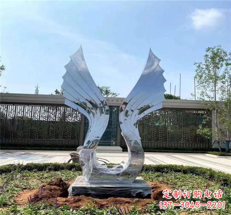 金华精美不锈钢翅膀雕塑