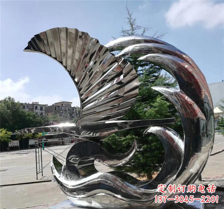 金华不锈钢翅膀雕塑艺术之羽