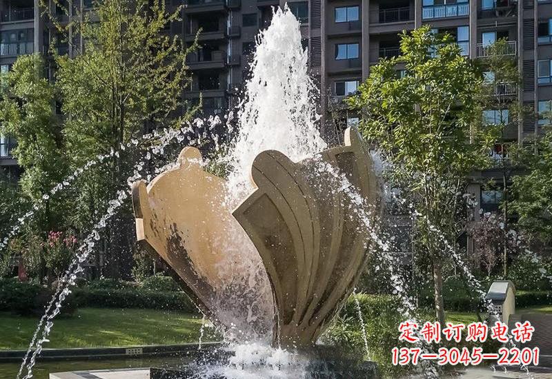 金华不锈钢贝壳喷泉雕塑精美而又耐用