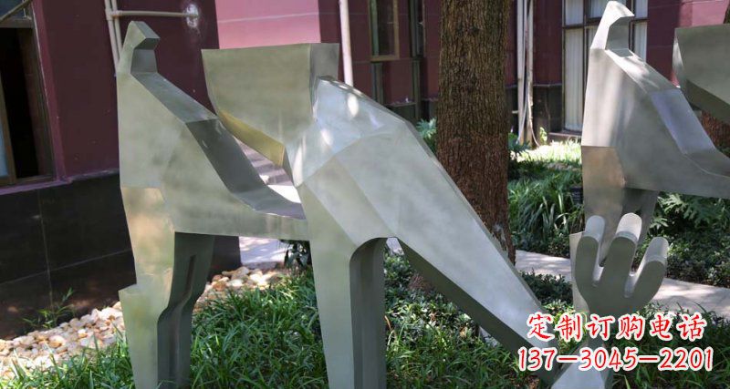 金华精美的不锈钢梅花鹿雕塑