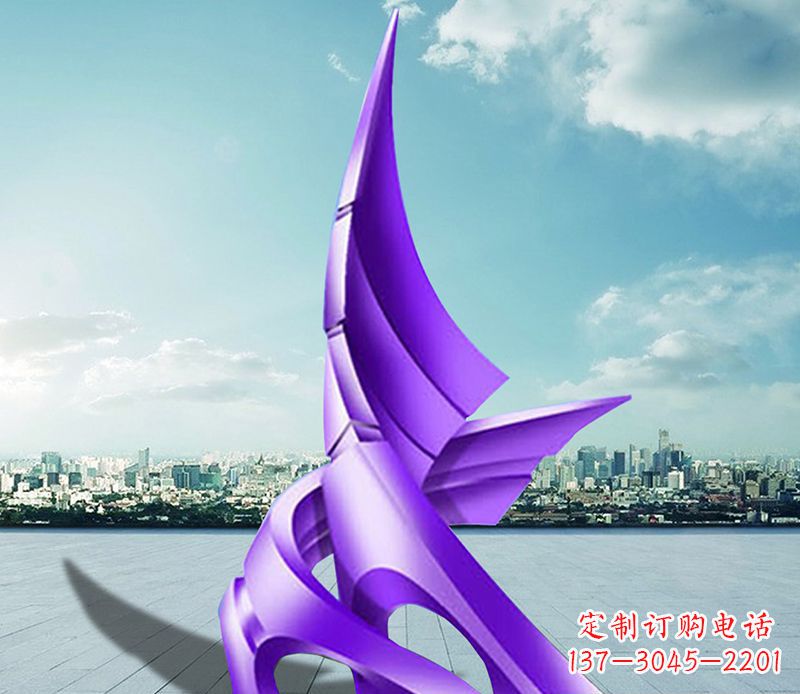 金华不锈钢船帆雕塑静谧的海洋美景