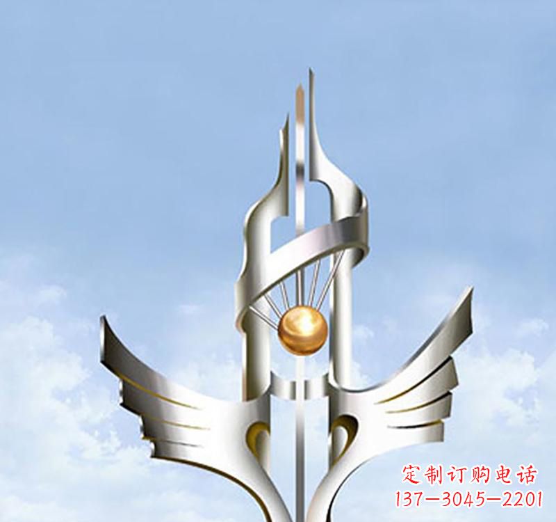 金华以不锈钢为材料的翅膀雕塑