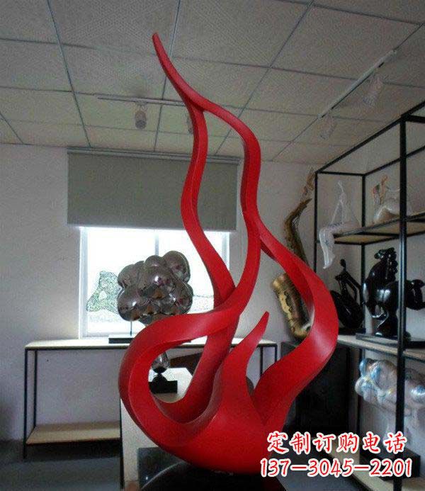 金华精致不锈钢火苗雕塑