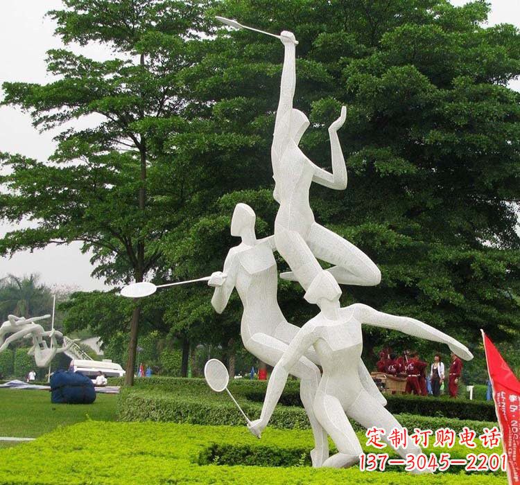 金华精美绝伦的不锈钢羽毛球雕塑