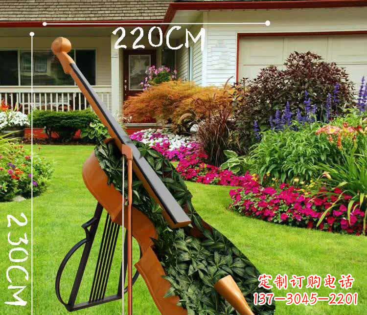 金华不锈钢抽象大提琴雕塑1