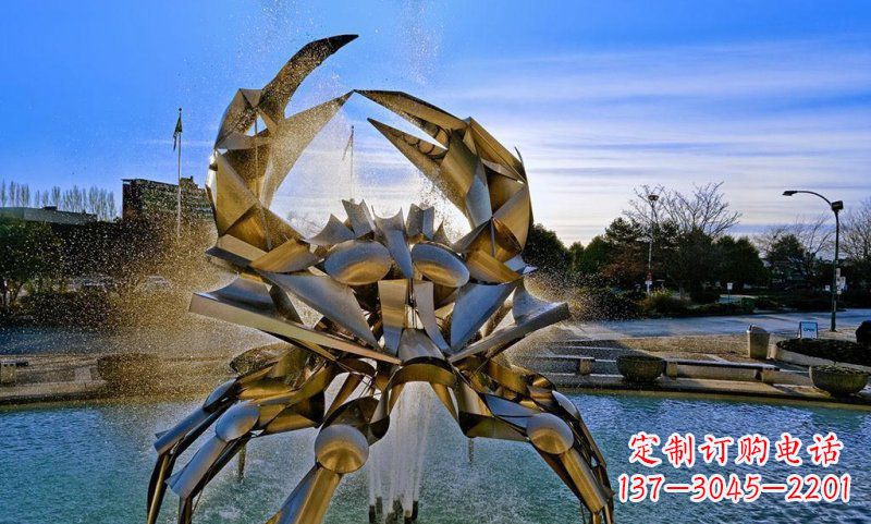 金华精美不锈钢螃蟹雕塑