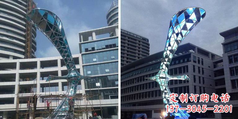 金华大雁景观雕塑——精美不锈钢艺术品