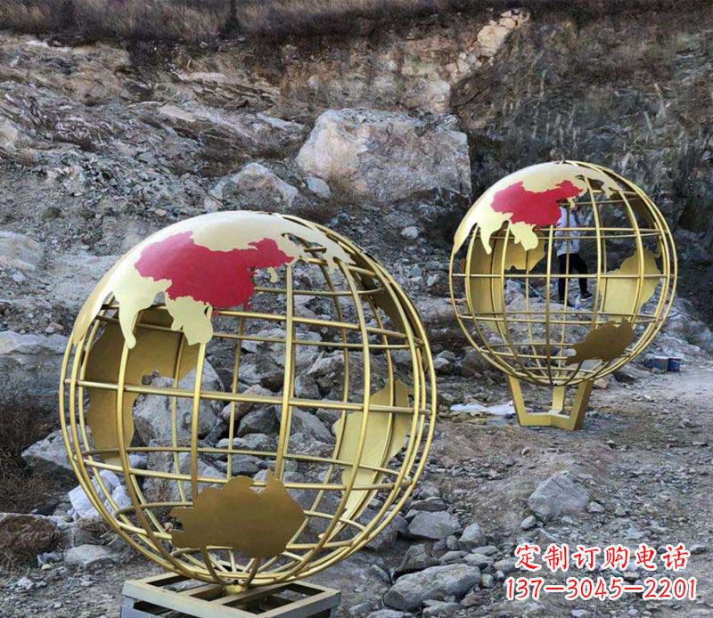 金华不锈钢制作的地球雕塑