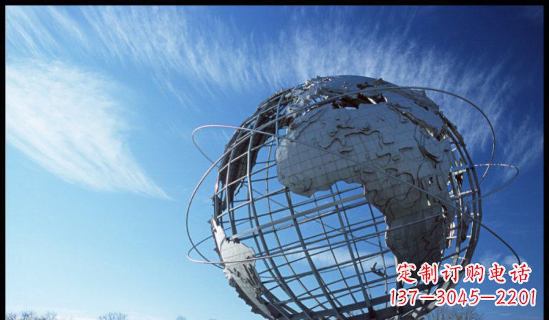 金华不锈钢制地球雕塑精美的艺术品