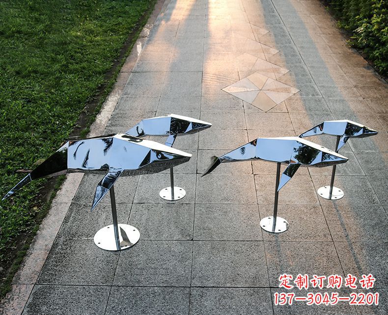 金华海豚雕塑不锈钢的艺术精灵