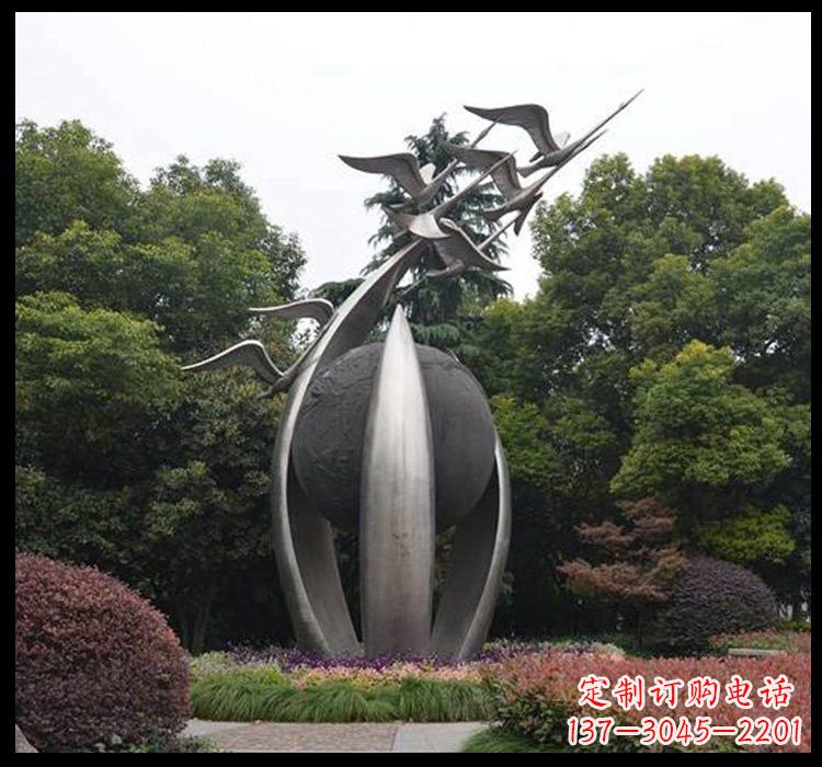 金华不锈钢天鹅雕塑
