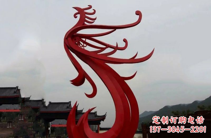 金华精美不锈钢凤凰雕塑