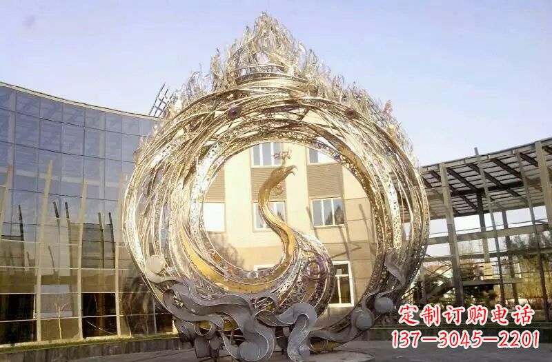 金华不锈钢凤凰涅槃雕塑