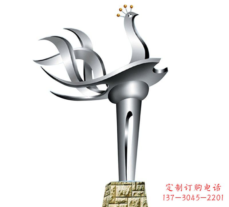 金华不锈钢凤凰雕塑——精致的艺术之作