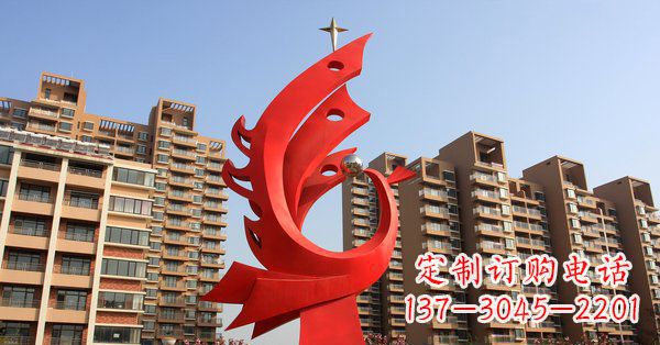 金华凤凰灿烂的不锈钢雕塑