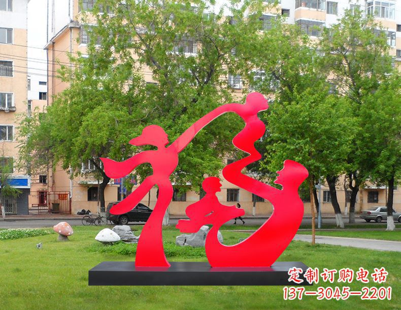 金华不锈钢福字雕塑