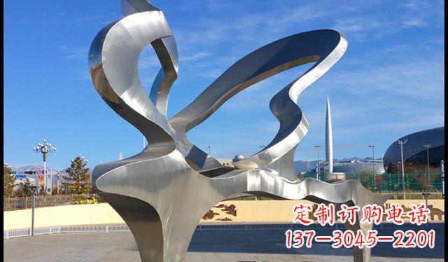 金华不锈钢抽象钢琴雕塑1