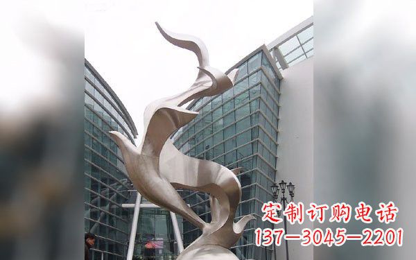 金华不锈钢抽象鸽子雕塑 (2)