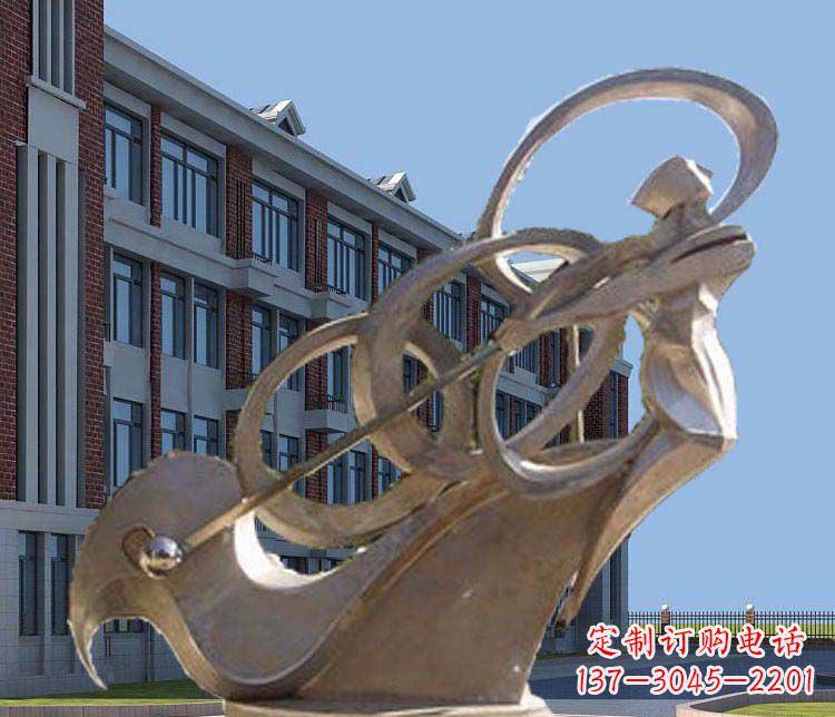 金华不锈钢抽象高尔夫球人物雕塑