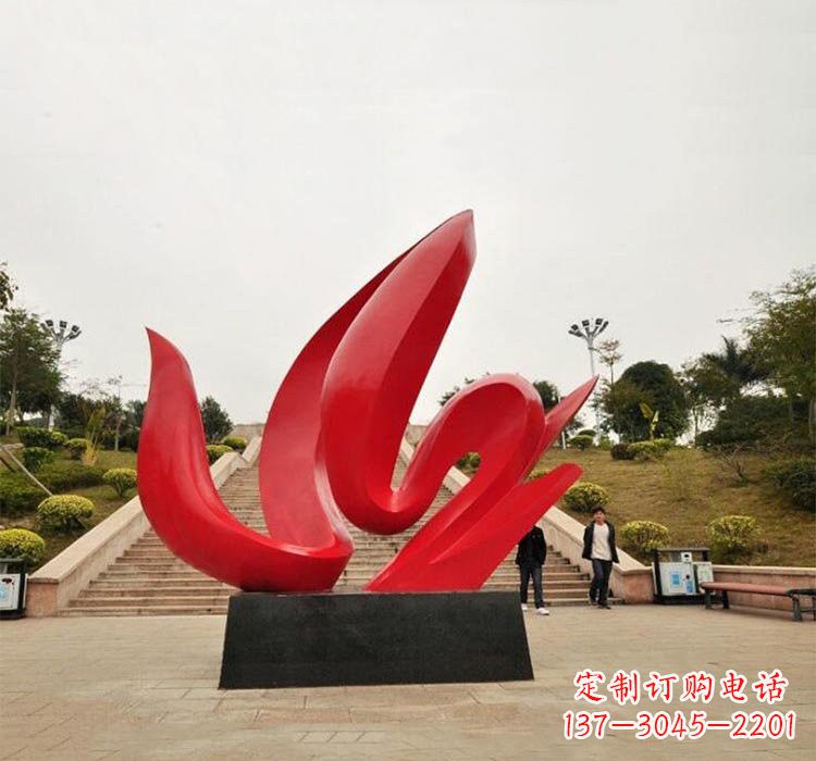 金华不锈钢抽象火苗雕塑