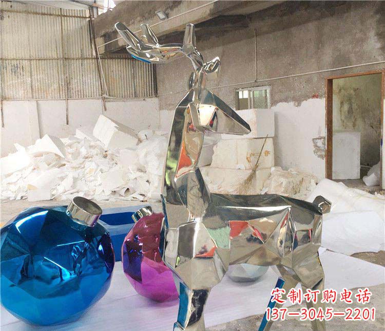 金华不锈钢梅花鹿雕塑