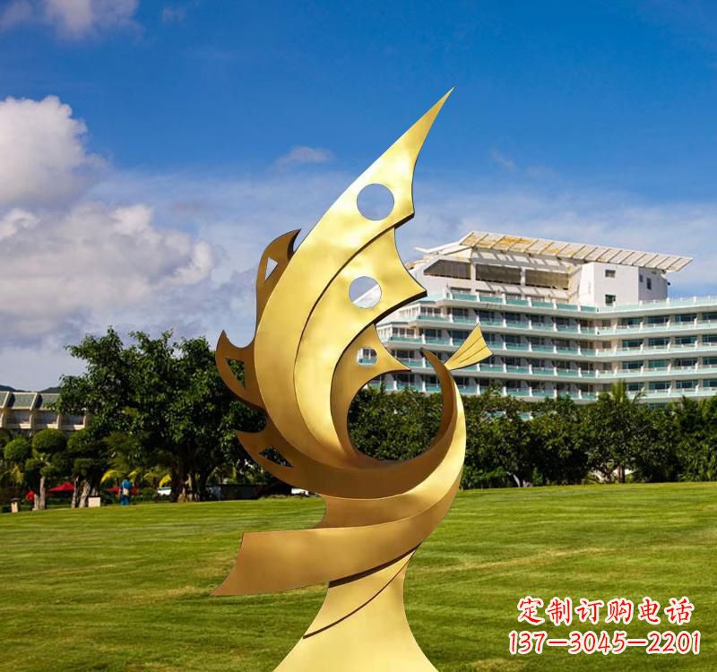 金华不锈钢凤凰雕塑精致而古典