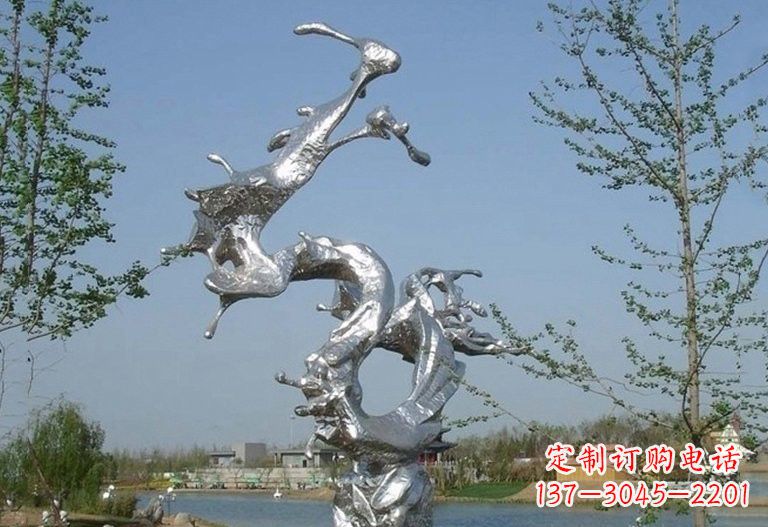 金华不锈钢蛟龙出海雕塑