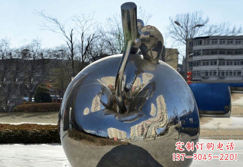 金华精致的不锈钢苹果雕塑