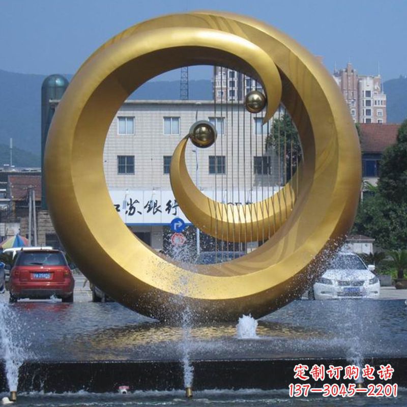 金华不锈钢喷泉雕塑美丽与宁静