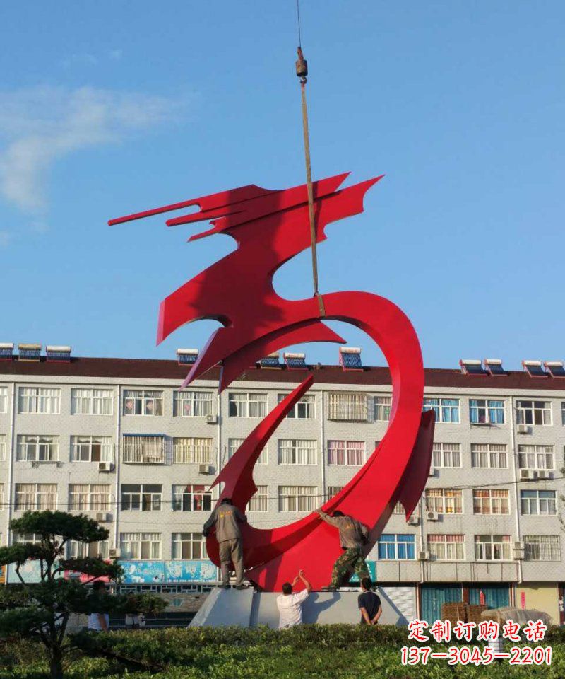金华不锈钢龙雕塑展现龙城市景观之美