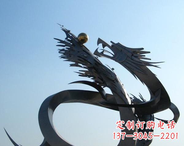 金华不锈钢龙雕塑精美雕刻，灵动灵气
