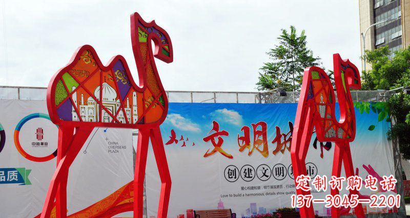 金华不锈钢骆驼雕塑