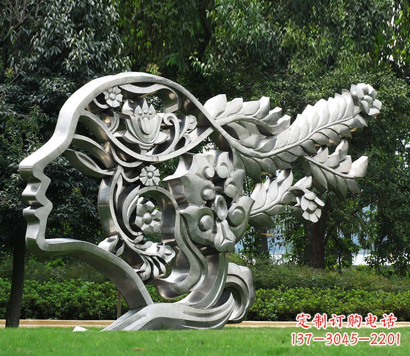 金华不锈钢美女雕塑给空间带来灵动的美