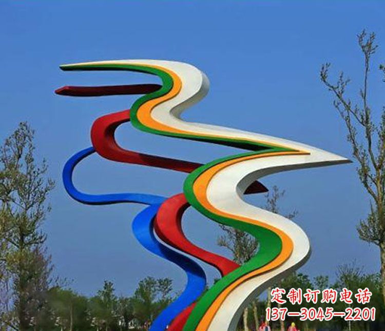 金华精美不锈钢飘带雕塑