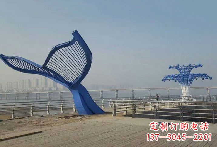 金华不锈钢鲸鱼雕塑