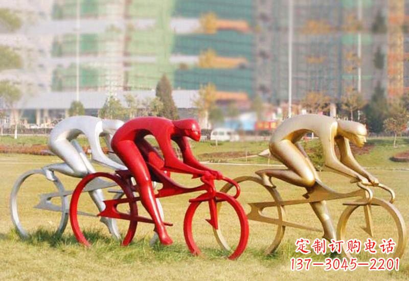 金华不锈钢自行车雕塑