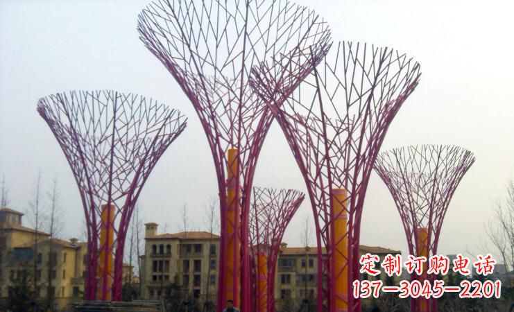 金华不锈钢树枝雕塑——点缀城市景观