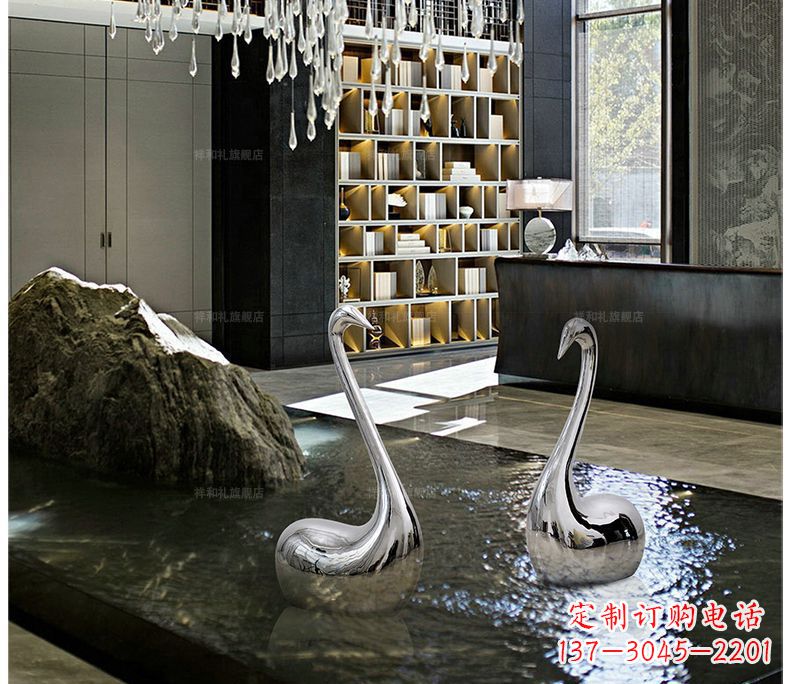 金华精致的不锈钢天鹅雕塑