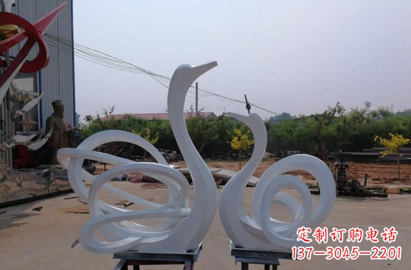 金华精美不锈钢天鹅雕塑