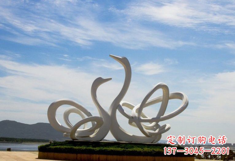 金华不锈钢制天鹅雕塑