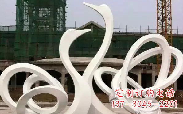 金华不锈钢天鹅雕塑美丽而优雅