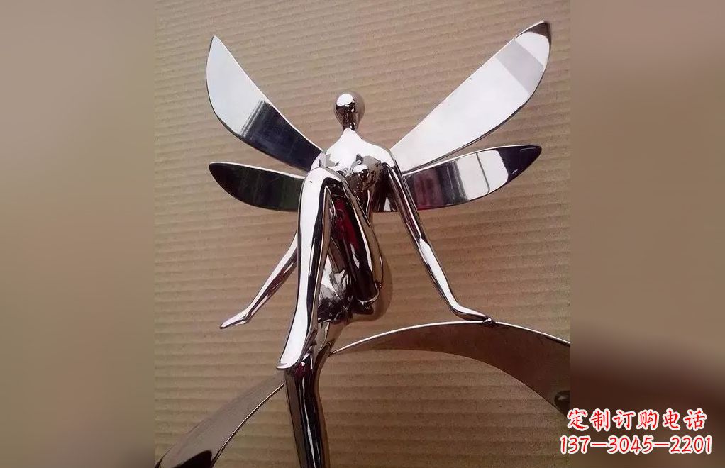 金华不锈钢天使雕塑