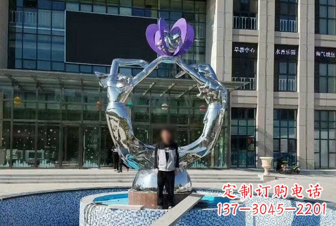 金华不锈钢抽象女孩雕塑
