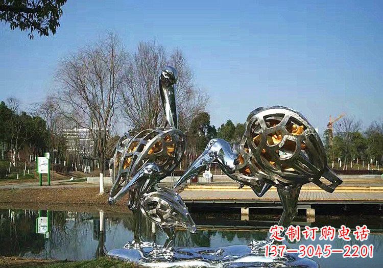 金华不锈钢仙鹤雕塑气质高雅、美轮美奂