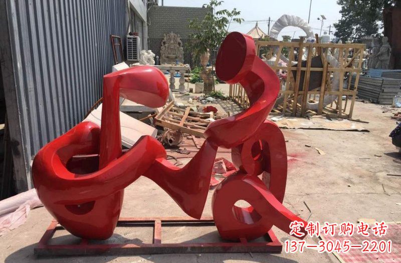 金华不锈钢音符雕塑传递美丽的音乐