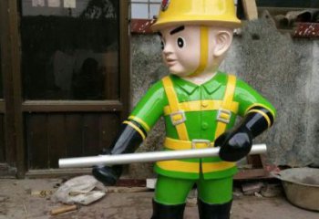 金华玻璃钢消防员雕塑——让爱与勇气永恒